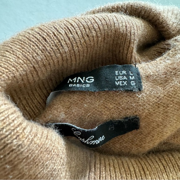Mango cashmere turtleneck sweater in brown size US M - Picture 9 of 10